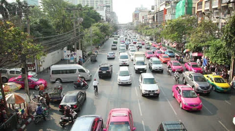 Traffic jam in Bangkok Vidéo 23243540