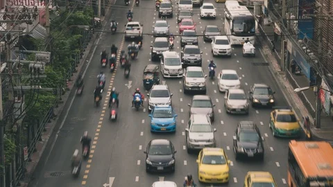 Traffic jam in Bangkok Stock Footage 87815919