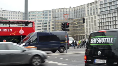Traffic jam at Berlin Potsdamer Platz 動画素材 47205042