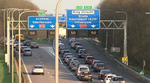 Traffic jam on busy intersection Stock Footage 12255740