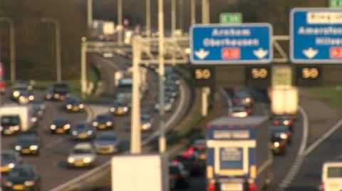 Traffic jam on busy intersection Stock Footage 12256753