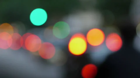 Traffic jam in the city -blurred -Dusk. Stock Footage 36639730