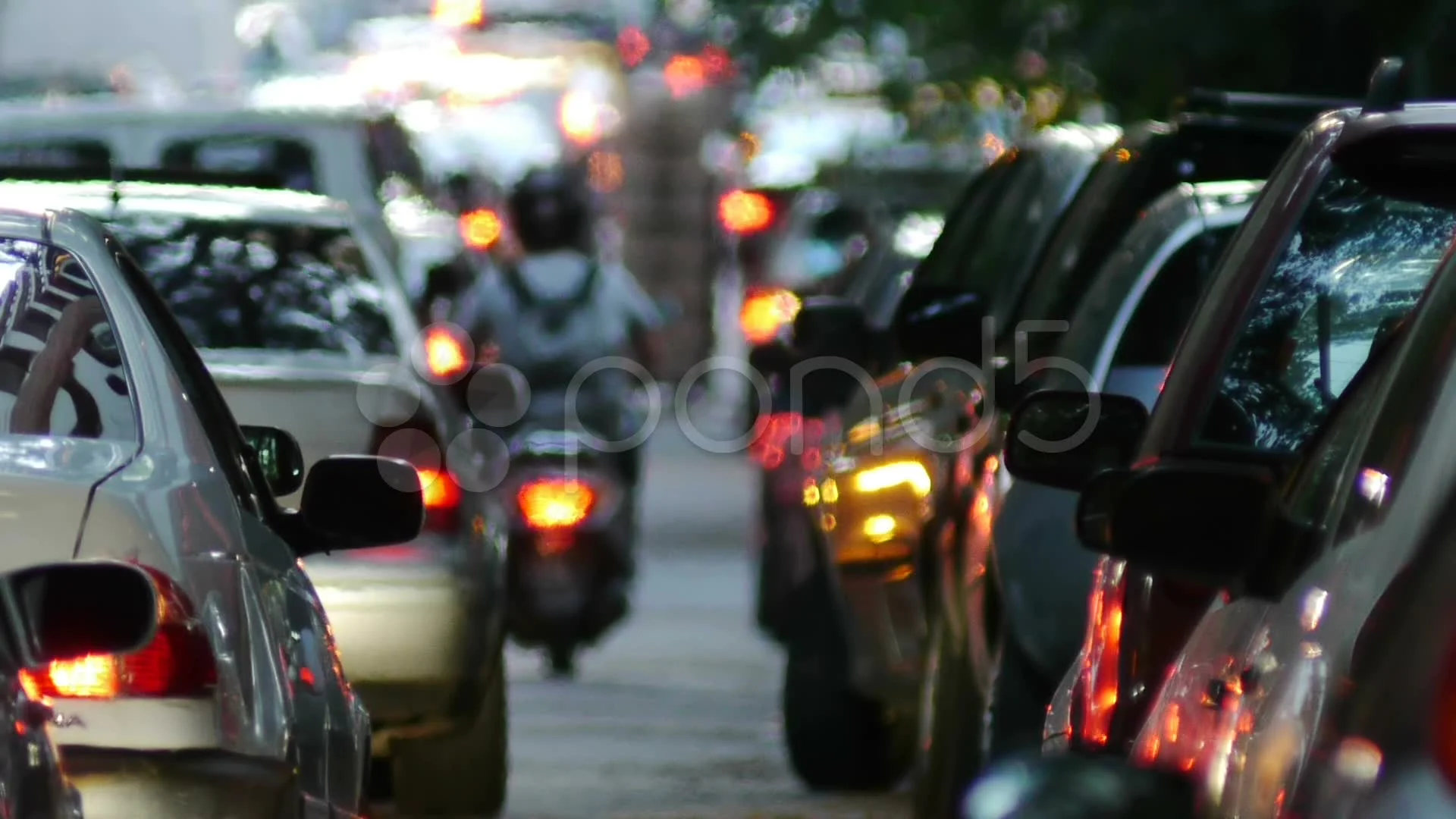 Traffic Jam in the city. Dusk. | Stock Video | Pond5