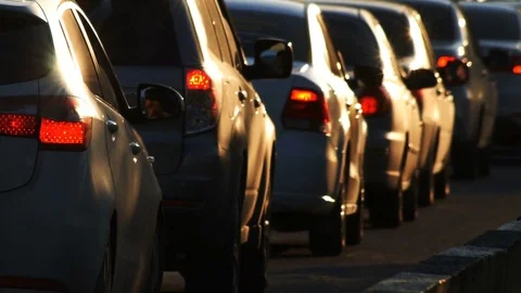 Traffic Jam in the city Stock Footage 81490966