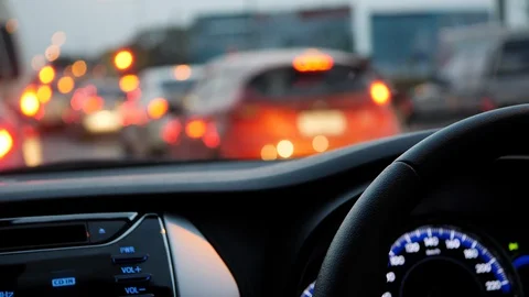 Traffic jam in the city Stock Footage 90490312