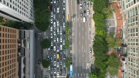 Traffic jam on cross road Stock-Footage 272181089