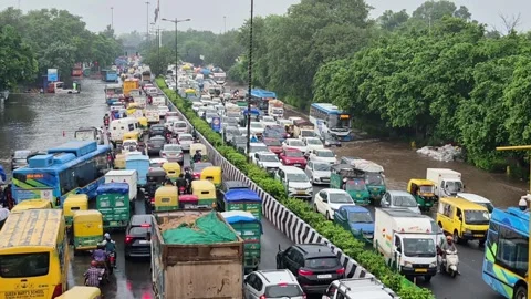 Traffic Jam In Delhi 動画素材 316458779