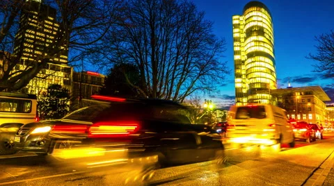 Traffic Jam in Dusseldorf Video stock 61162348