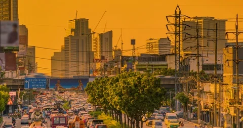 Traffic jam in the evening. Stock Footage 100738370