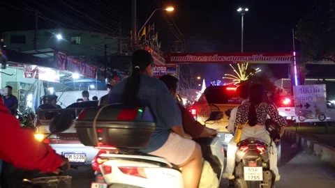 Traffic jam on an evening street Stock Footage 270306111