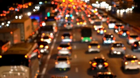 Traffic jam at express way Rush hour in bangkok thailand Stock Footage 116384372