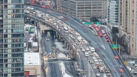 Traffic Jam on the Expressway Stock Footage 113931983