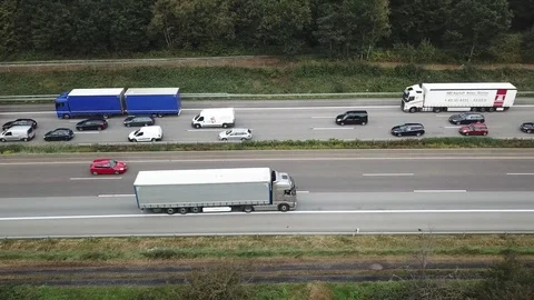 Traffic jam on a german autobahn Vidéo 80205808