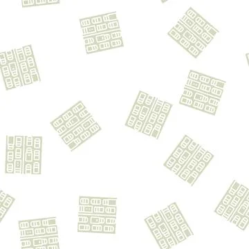 Traffic jam glyph seamless pattern Stock Illustration