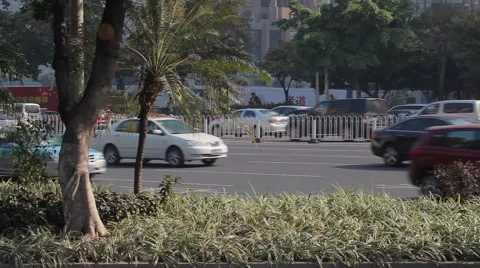 Traffic jam in Guangzhou China Stock-Footage 59122348