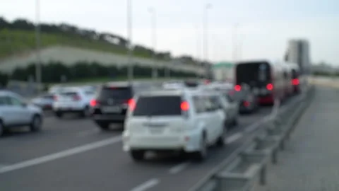 Traffic jam on the highway. For background Stock Footage 239279064