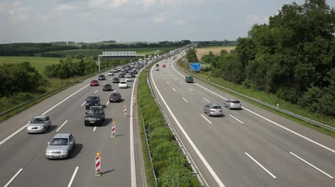 Traffic Jam on the highway Stock Footage 39016308