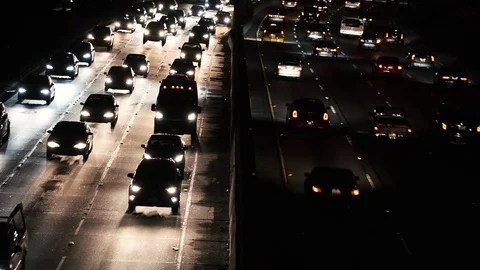 Traffic jam on the highway Video stock 73234281