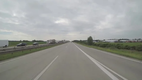 Traffic jam on the highway Stock Footage 77294483