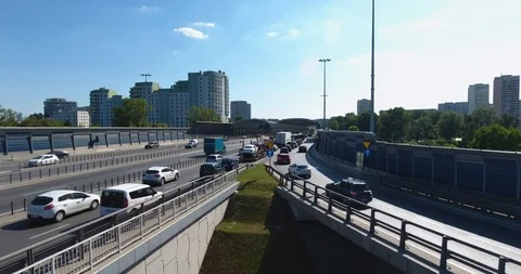 Traffic Jam On A Highway Stock Footage 90432160
