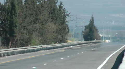 Traffic jam at highway. Hot air distortion, pollution. Stock Footage 4699071