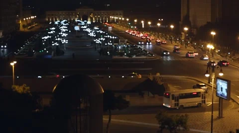 Traffic jam on a highway at night, out of focus. cars in hard traffic jam on win 動画素材 61007253