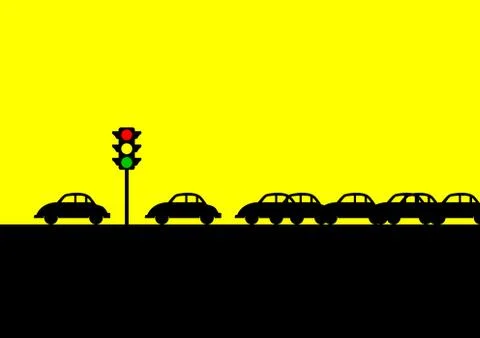 Traffic Jam Stock Illustration