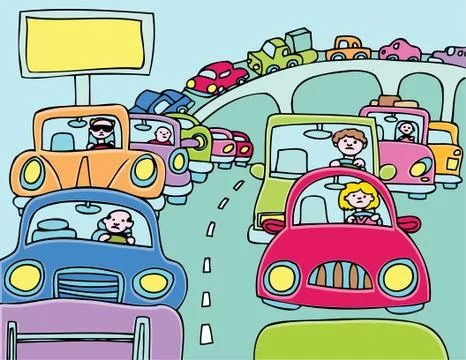 Traffic jam Stock Illustration