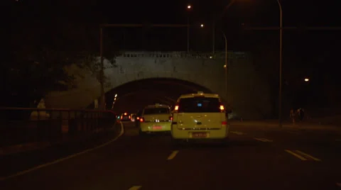 Traffic jam inside the tunnel Stock Footage 34657111
