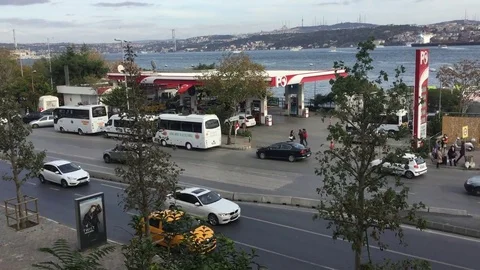 Traffic jam in İstanbul city 스톡 동영상 81663211