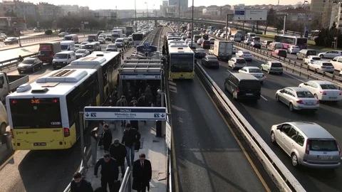 Traffic Jam in istanbul 스톡 동영상 81663412