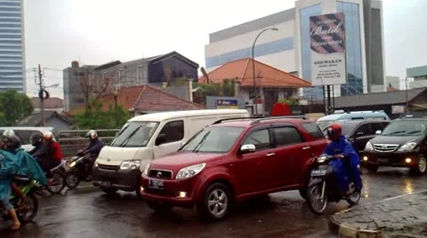 Traffic Jam in Jakarta Stock Footage 20633499