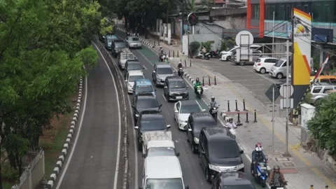 Traffic jam in Jakarta Stock Footage 255193381
