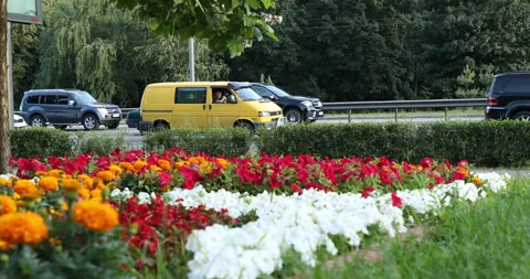 Traffic jam in Kiev during the day 스톡 동영상 134364418