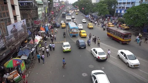 Traffic jam in Kolkata  스톡 동영상 82514037
