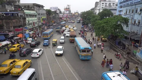 Traffic jam in Kolkata  스톡 동영상 82517765