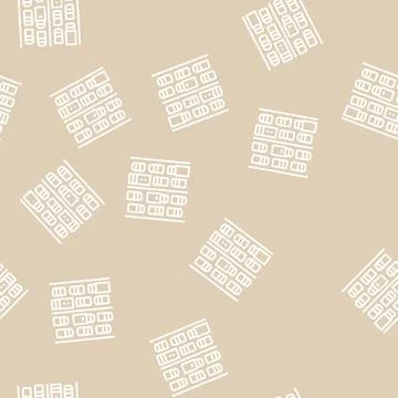 Traffic jam line seamless pattern Stock Illustration