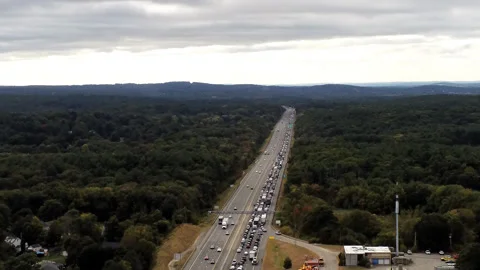 Traffic jam MassPike Stock Footage 300934927
