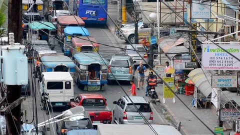 Traffic Jam In Metro Manila, Philippines | Stock Video | Pond5