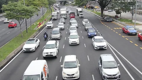 Traffic Jam | Morning Rush Hour Malaysia-Kuala Lumpur Stock Footage