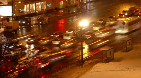 Traffic jam in Moscow, Russia Stock Footage 45268545