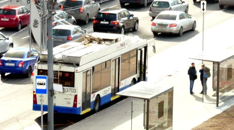 Traffic jam in Moscow, Russia Stock Footage 49037726