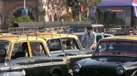 Traffic jam Mumbai, India Stock Footage 7729908