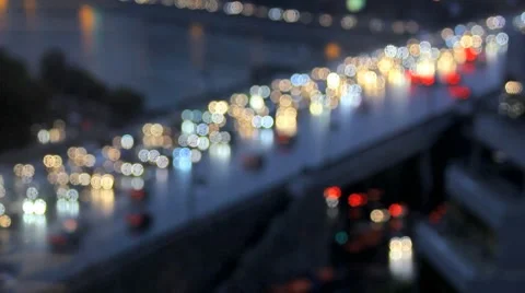Traffic jam in the night city Stock Footage 8704261