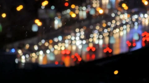 Traffic jam in the night city Stock Footage 8715199