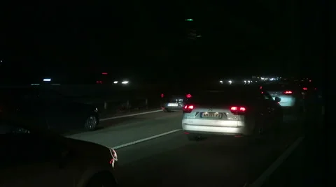 Traffic jam in the night Vídeos de archivo 62322178