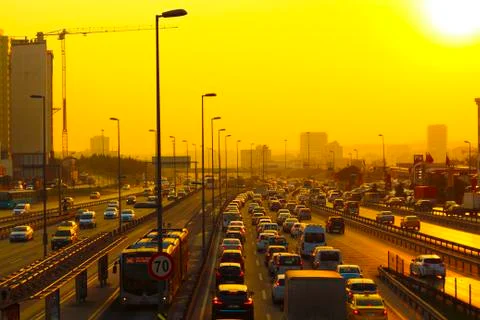 Traffic jam 库存照片