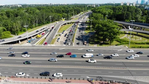 Traffic jam on the road Stock Footage 134421318