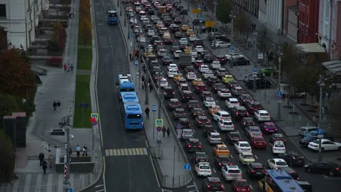 Traffic jam on the road Stock Footage 220361053