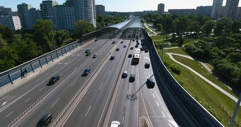 Traffic Jam Running Into The Tunnel Stock Footage 90467807